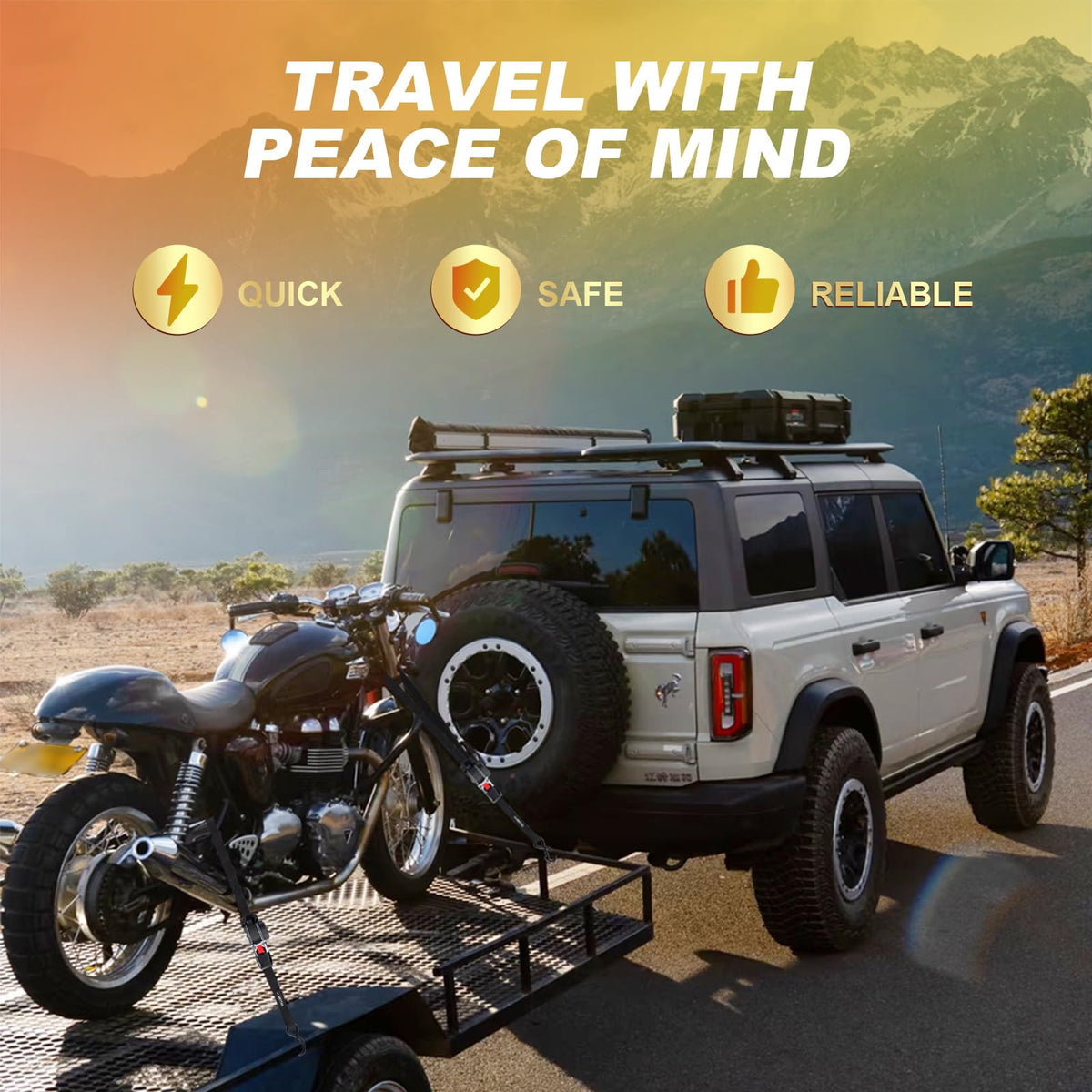 OARTTEES 10-foot strap length ideal for securing large items during transit.