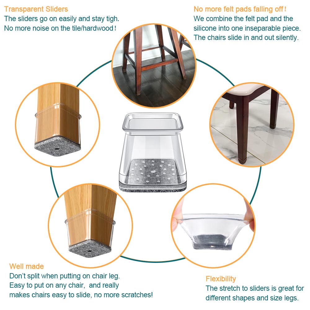 OASMU 32-piece set protects furniture and eases movement in dining areas
