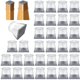 OASMU 32-piece square chair leg protectors package prevents floor scratches