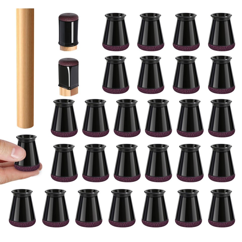OASMU chair leg protectors close-up with silicone felt pad for scratch-free hardwood floors