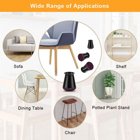 OASMU chair leg protectors with silicone felt reduce chair movement noise