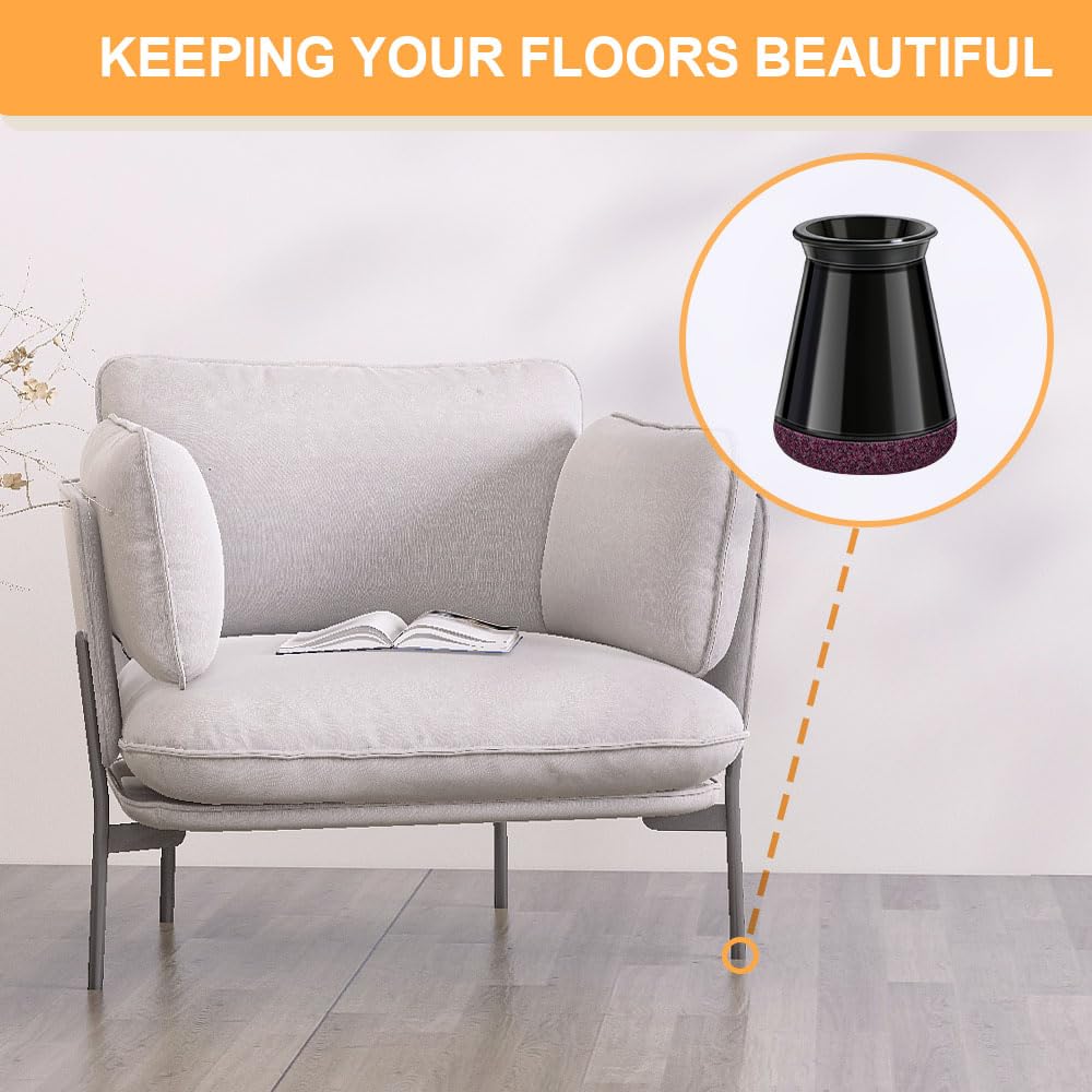 OASMU chair leg protectors fit various chairs including kitchen and patio