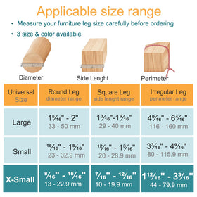 OASMU silicone felt pad on round chair leg enabling quiet movement
