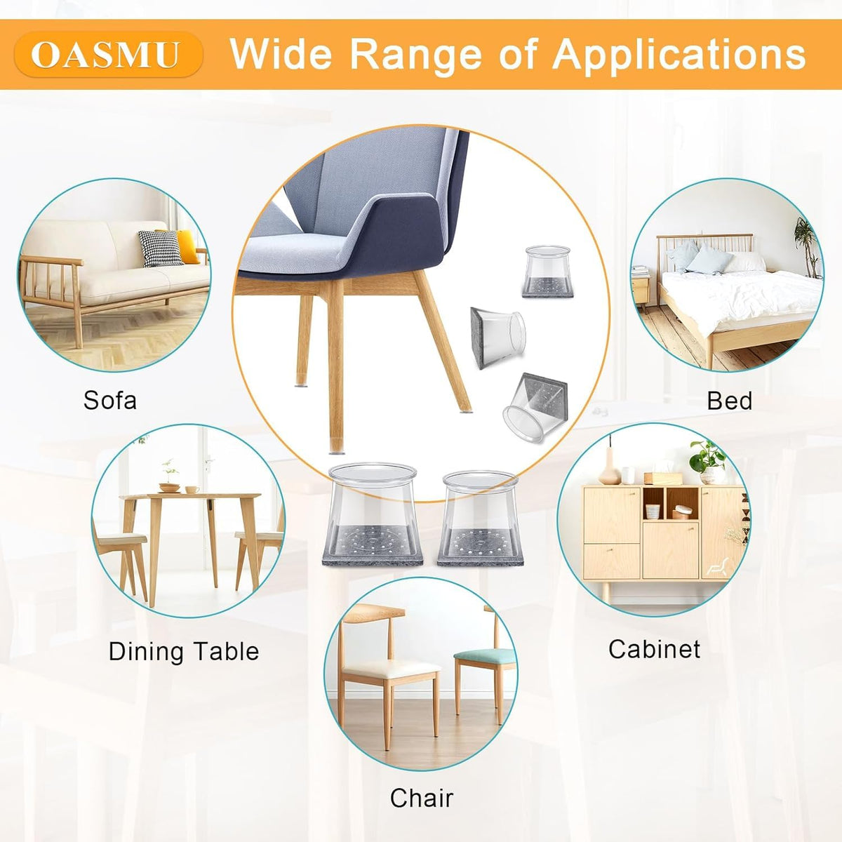 OASMU protects hardwood floors from scuffs and scratches.