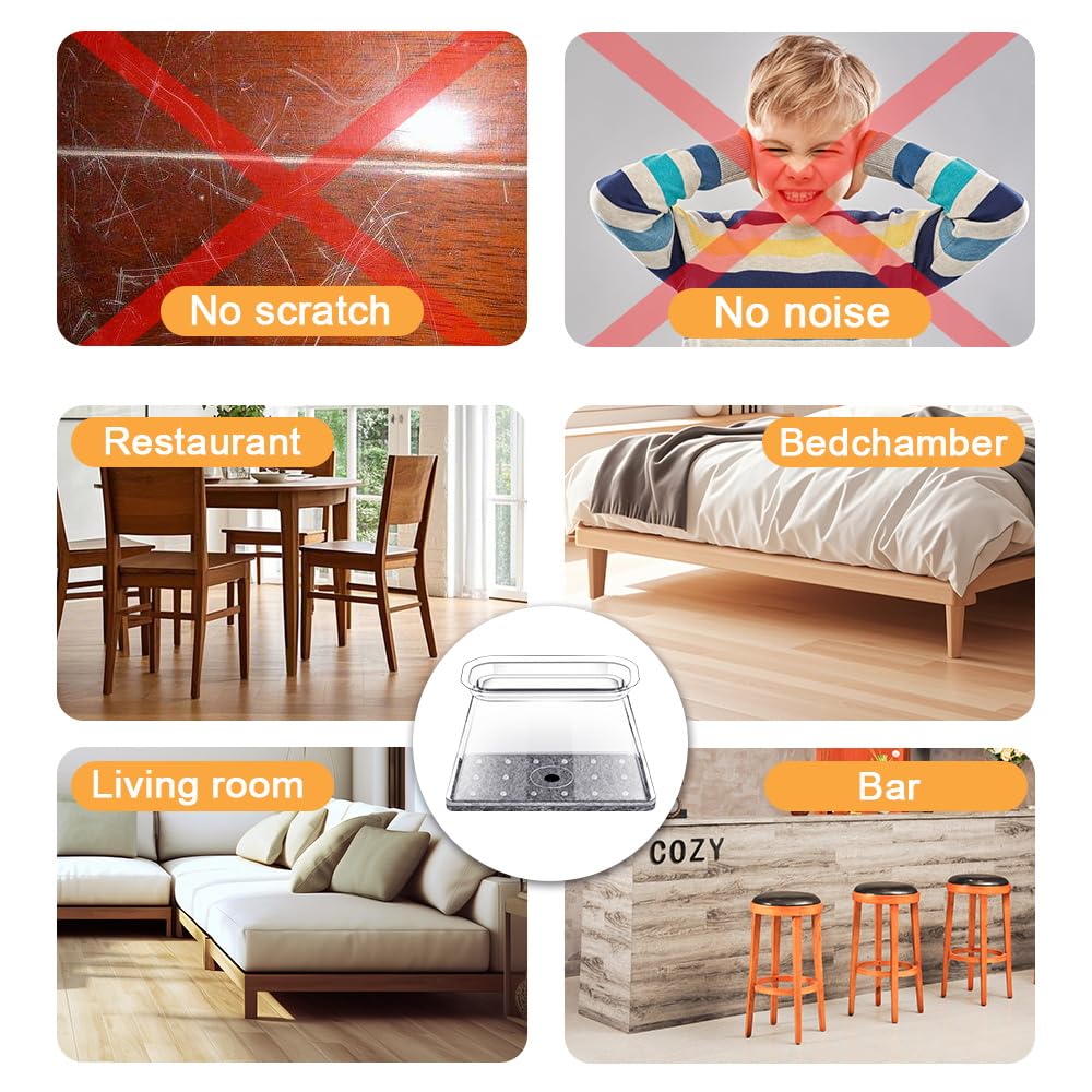 OASMU floor protection reduces noise on wood and ceramic surfaces