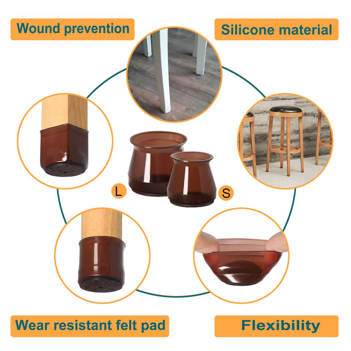 OASMU integrated felt pad reduces resistance during furniture movement