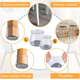 OASMU floor protecting pads reduce noise on wood and tile surfaces.