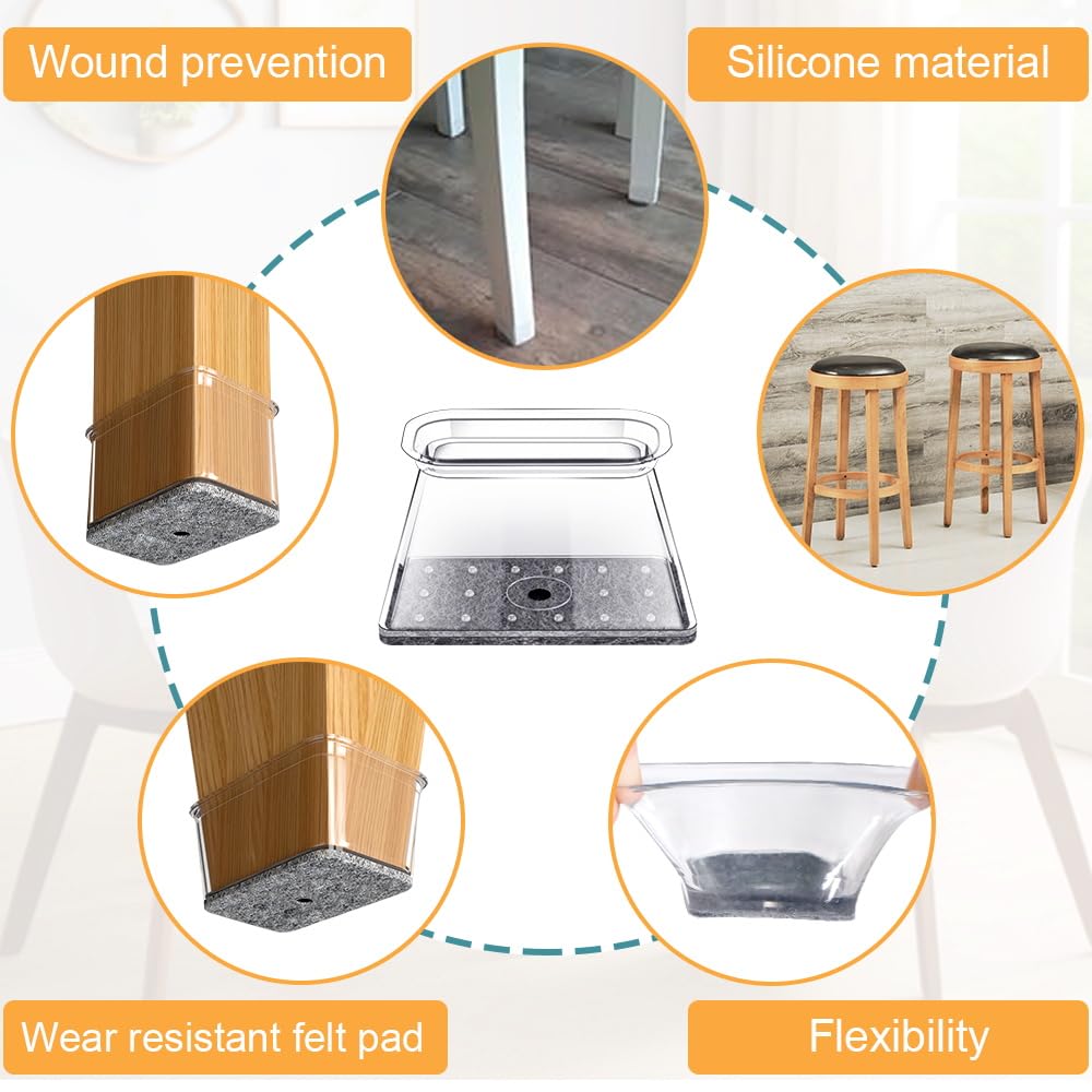 OASMU rectangular chair feet compatibility for dining and kitchen chairs