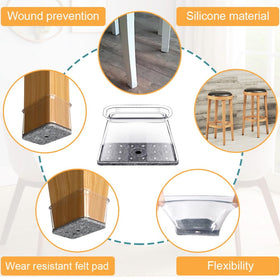 OASMU rectangular chair feet compatibility for dining and kitchen chairs