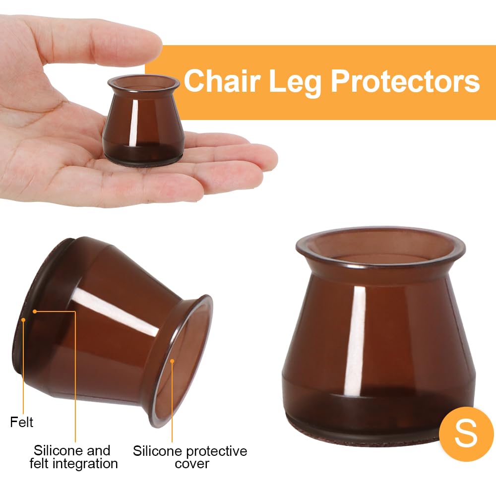 OASMU round chair foot fit range illustrates versatile coverage for common leg sizes.