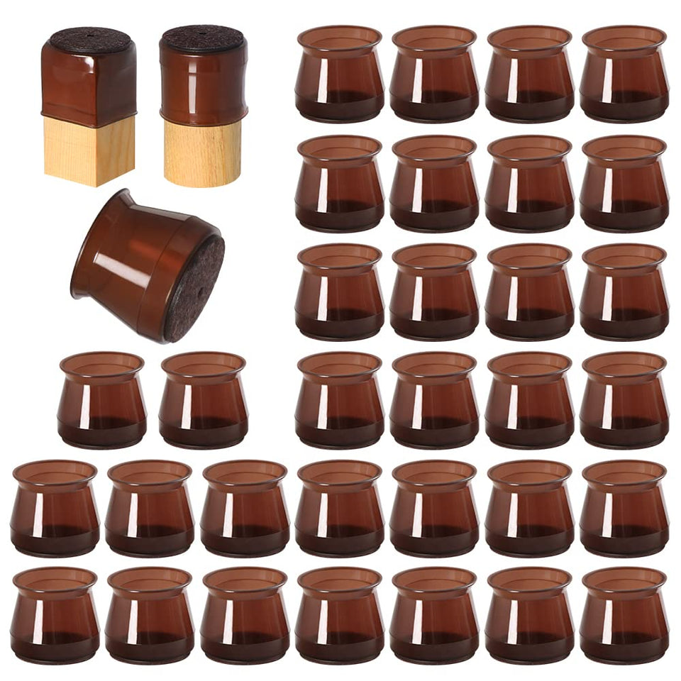 OASMU silicone chair leg cover with brown felt bottom protecting floors quietly