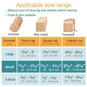 OASMU easy install silicone cap with integrated felt for quick chair protection