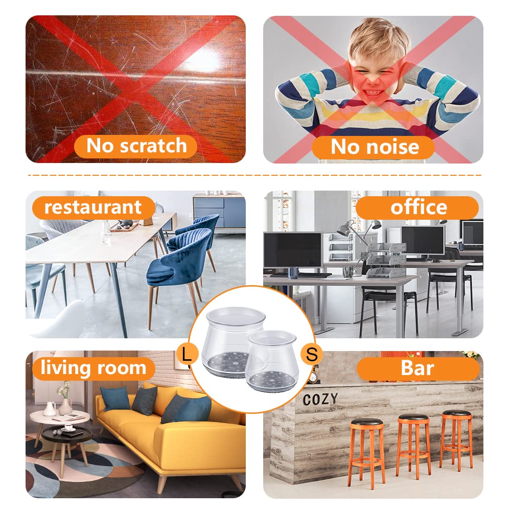OASMU pads glide chairs easily, avoiding lifting and bumps