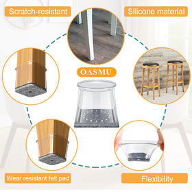 OASMU terrace and kitchen chairs protected on tile floors