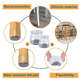 OASMU supports round and square chair feet with versatile sizing