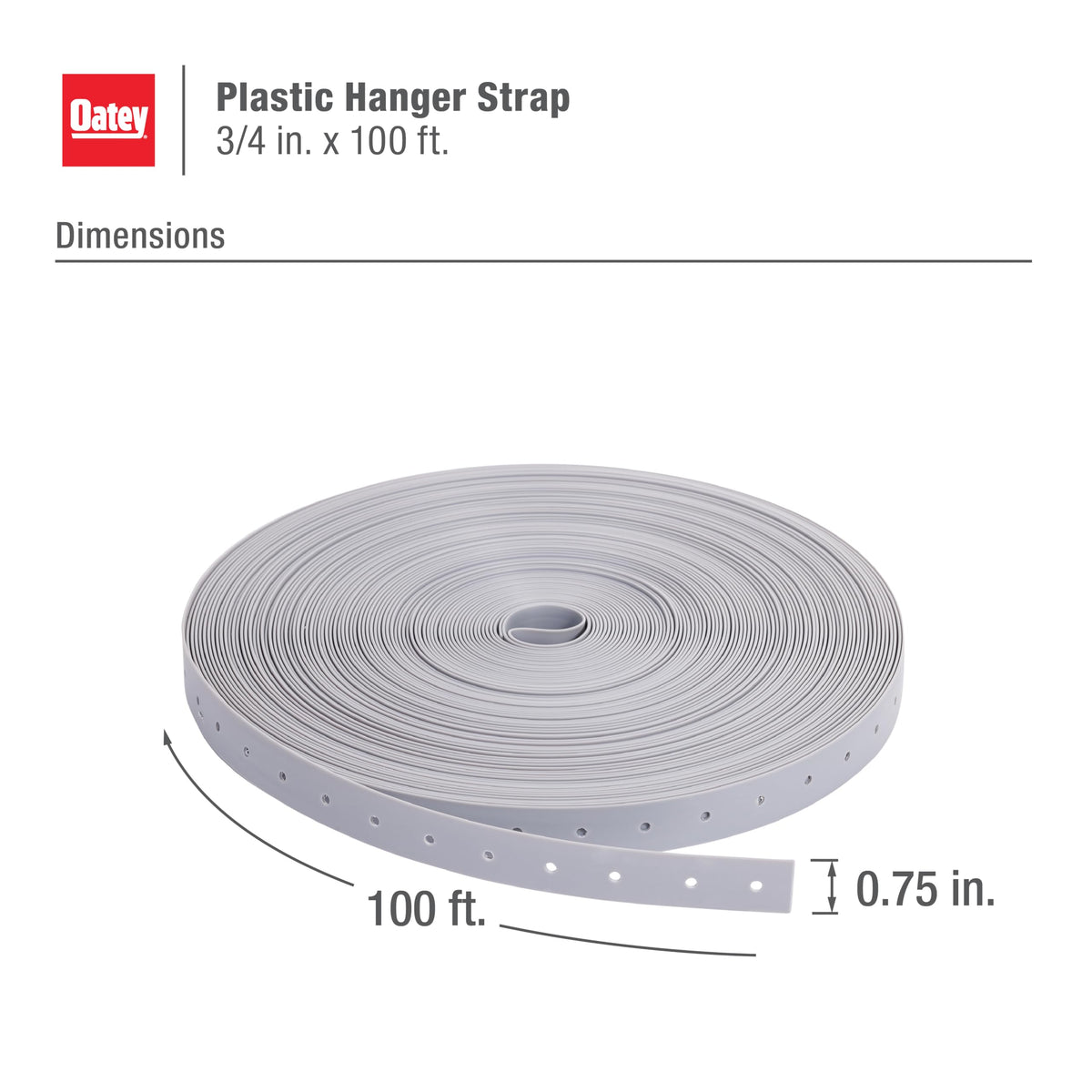 Oatey strap nails holes spaced 3/4 inch for easy mounting