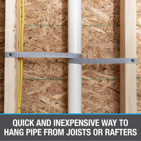 Non-corrosive polyethylene strap by Oatey suitable for multiple piping materials