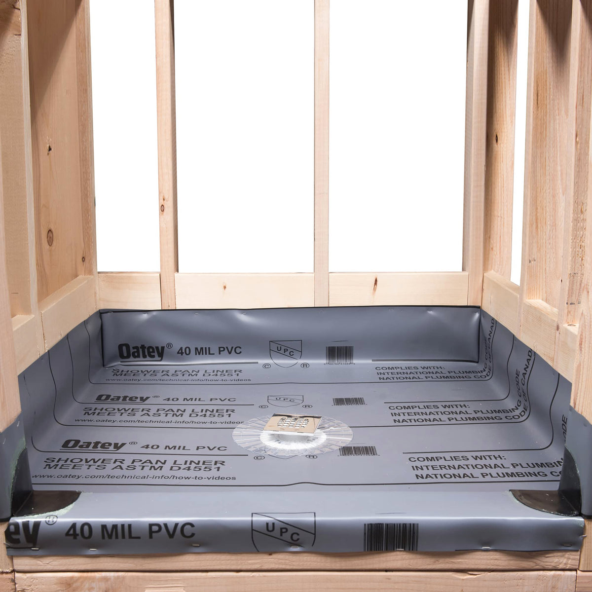 Liner with clear measurement markings for quick fit