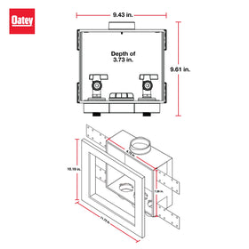 Oatey Quadtro full installation kit with four mounting brackets