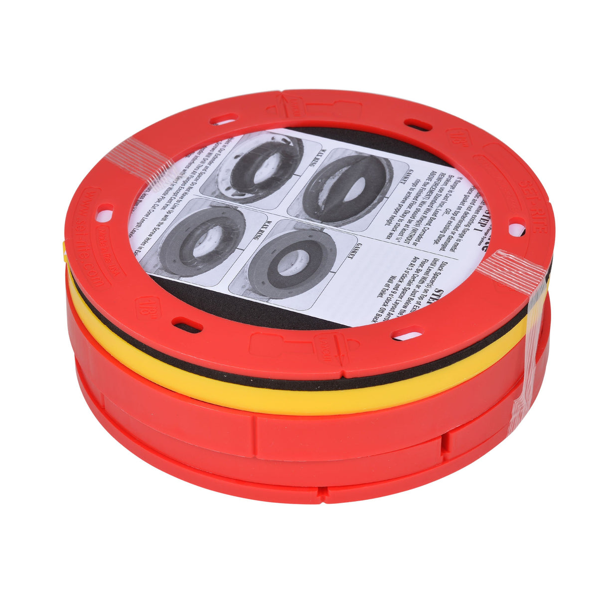 Oatey Set-Rite spacers shown for versatile height adjustments during remodels.
