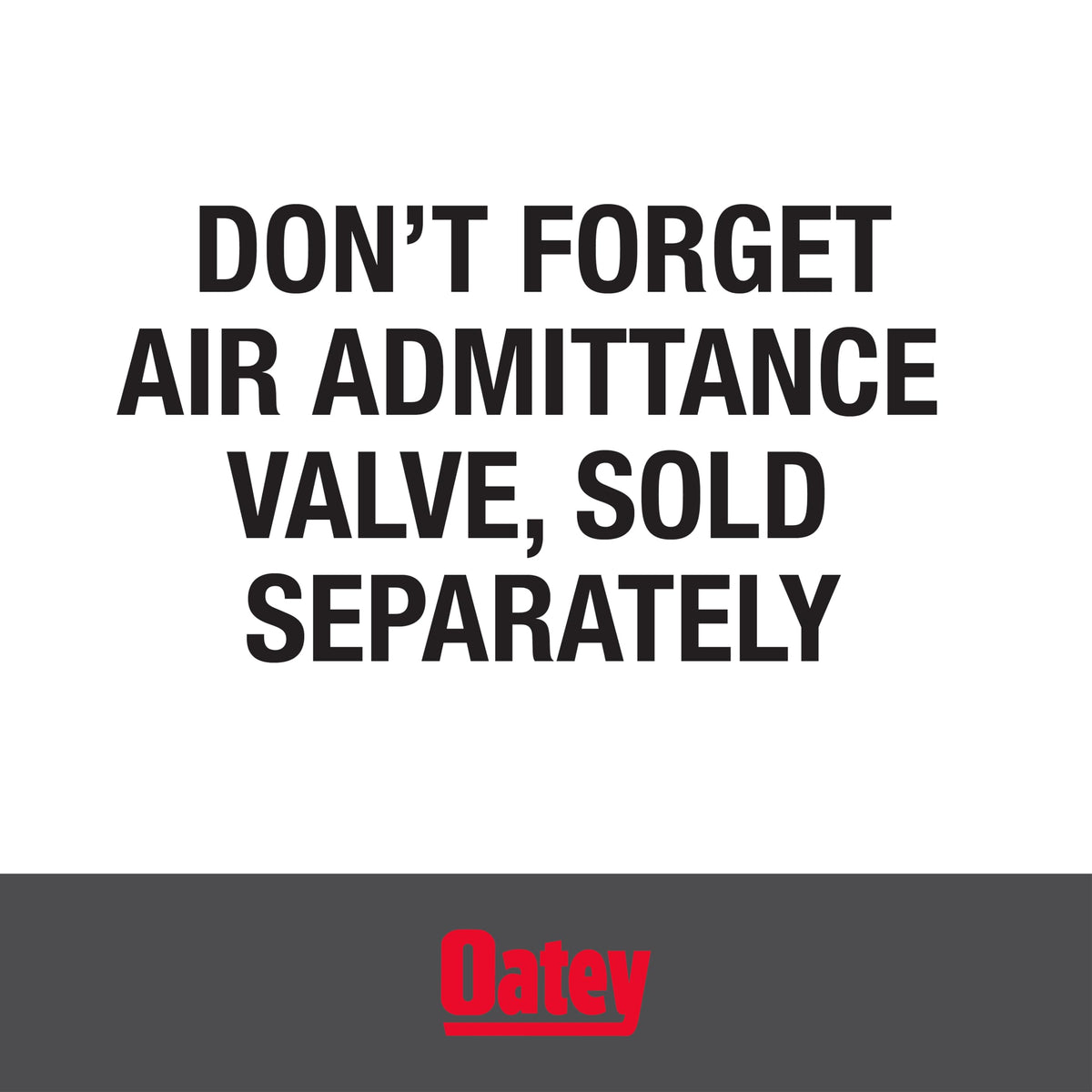 Oatey Sure-Vent wall box installed with 6 or 20 DFU AAV adapters.