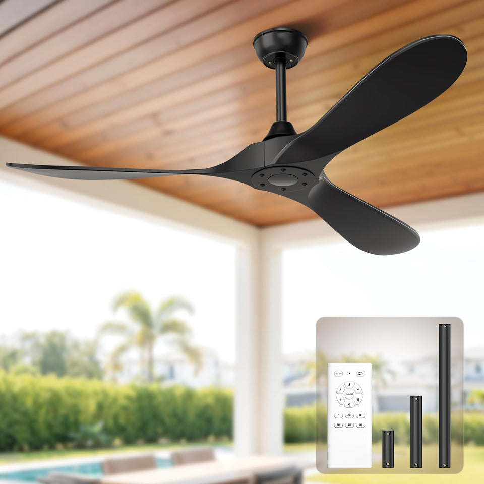 Obabala remote-controlled 52-inch ceiling fan for easy, customizable comfort.