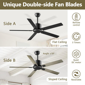 Obabala DC motor reversible blades provide seasonal airflow options.