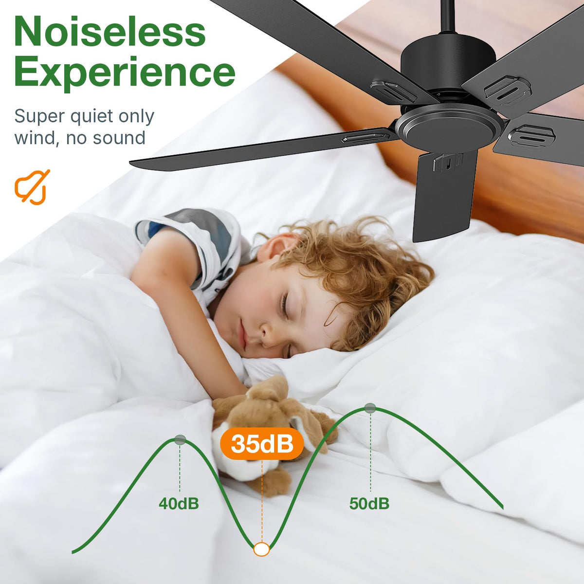 Obabala included 5-inch and 10-inch downrods support flat or sloped ceilings.