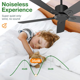 Obabala included 5-inch and 10-inch downrods support flat or sloped ceilings.