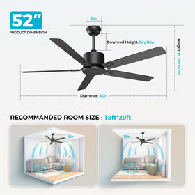 Obabala reversible motor for year-round air circulation and efficiency