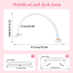 obcd Half Moon Light demonstrates bright 3400 lumens for clear nail detail