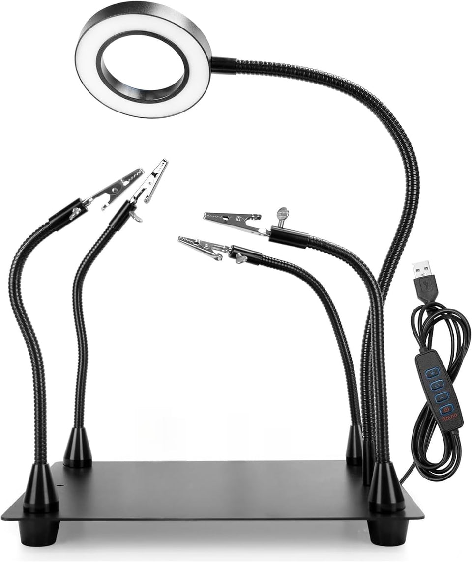 OBDMONSTER Helping Hands base provides stable soldering and precise placement.