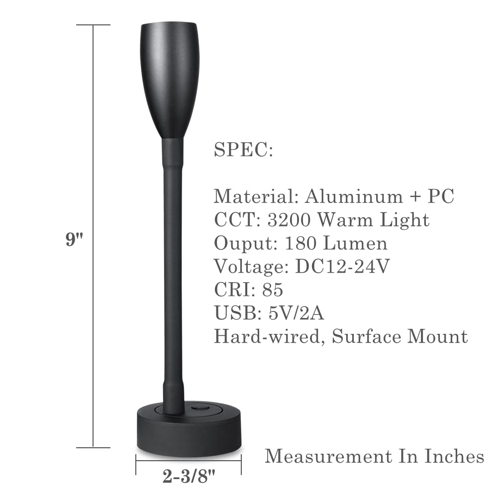 Obeaming compact wall lamp saves space in small interiors.
