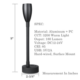 Obeaming compact wall lamp saves space in small interiors.