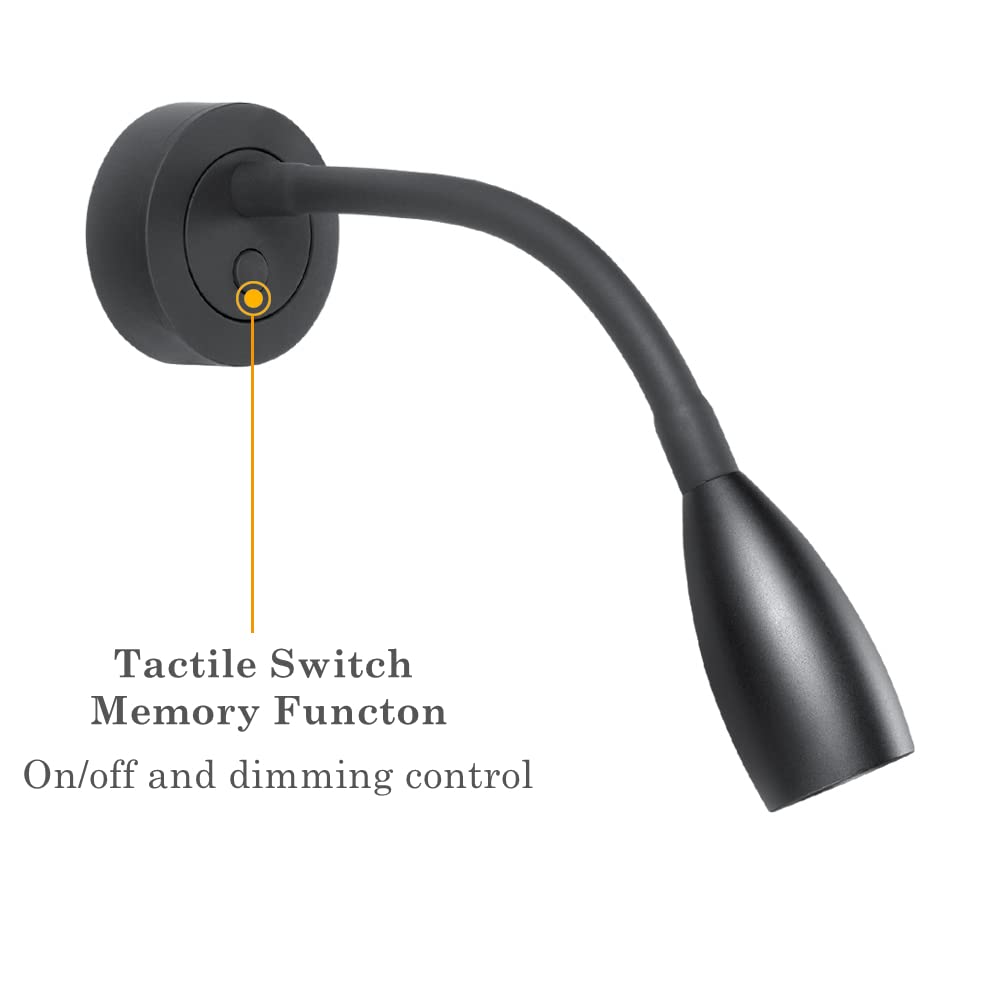 Obeaming recessed frosted lens distributes light evenly across the page.