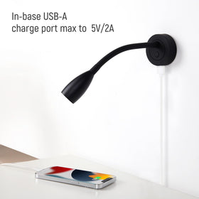 Obeaming warm hue LED provides glare-free, comfortable reading illumination.