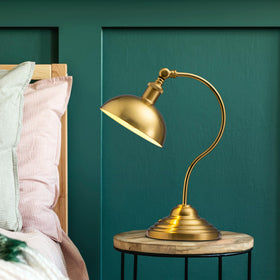 O'Bright Bankers green glass shade adds vibrant accent and soft glow