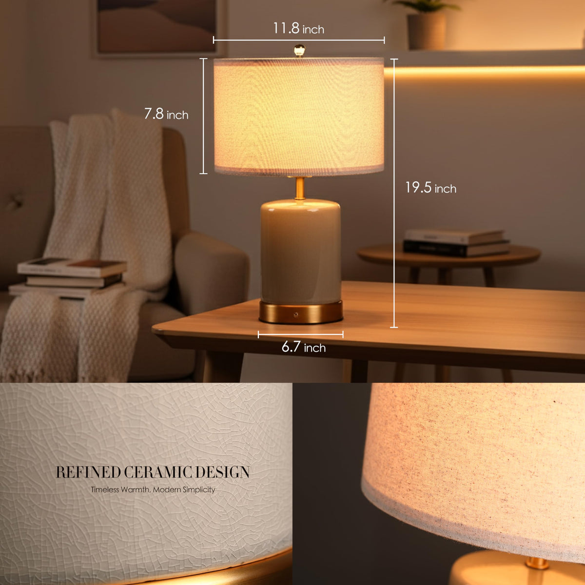 O'Bright Dune cream-white variant blends with light decor.