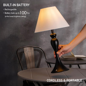 O'Bright Ember lamp with Type-C charging port for quick recharging.