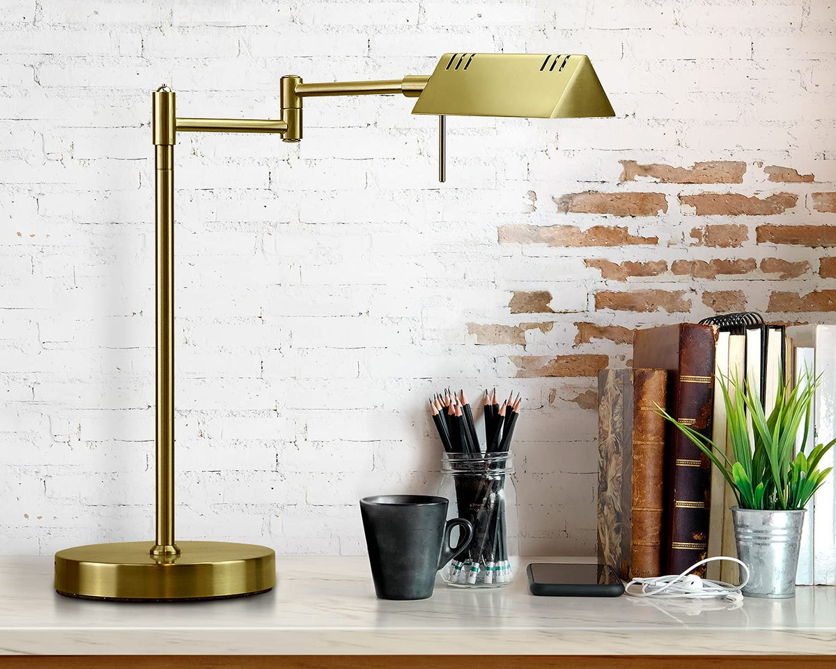 O'Bright LED Pharmacy Table Lamp on a desk for office or craft use