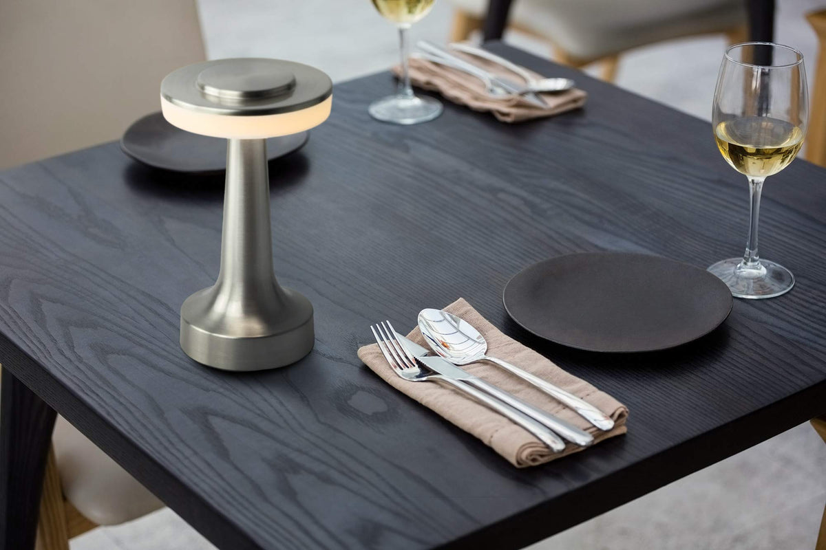 O'Bright multiuse dimmable table lamp fits shelves, desks, and nightstands