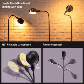 O'Bright Nova gooseneck offers flexible lighting for reading tasks.