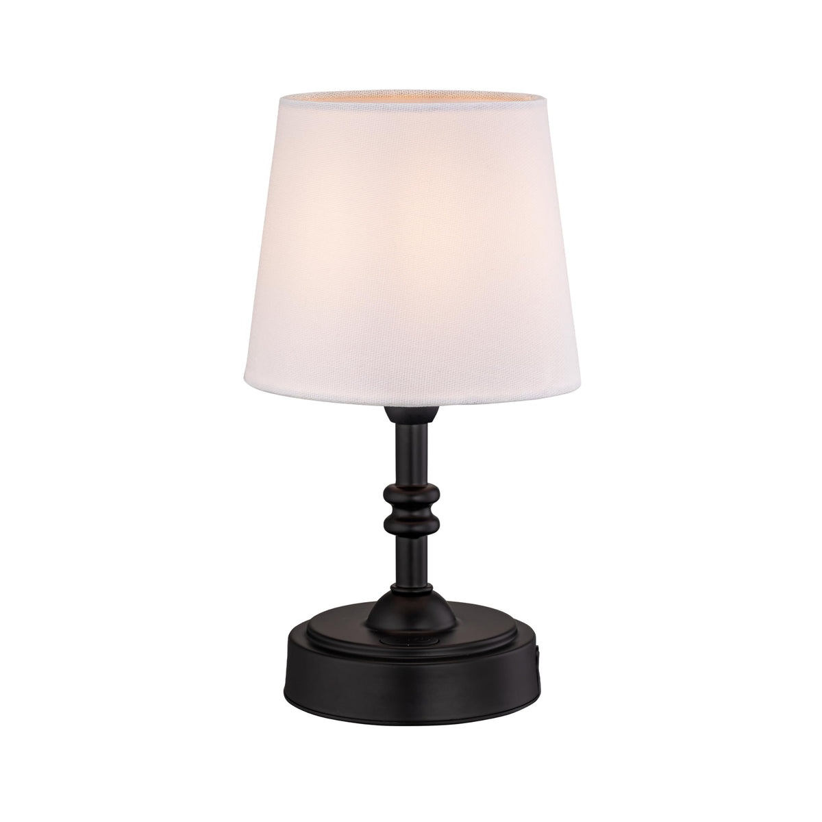 O’Bright Seraph mini cordless lamp on a nightstand highlighting portability and ease of use