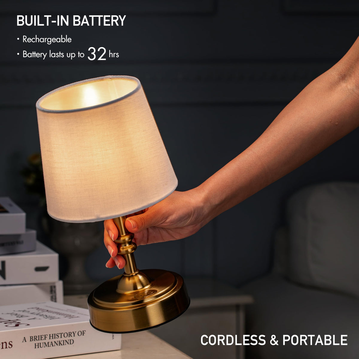 Seraph mini dimmer controls adjustable brightness for reading and mood lighting