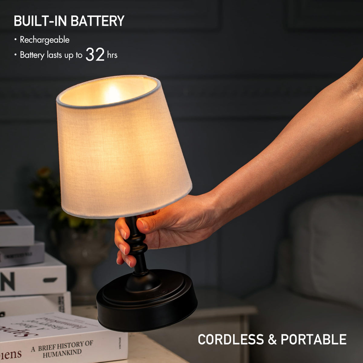 O’Bright Seraph mini dimmer feature showing adjustable brightness for ambiance.
