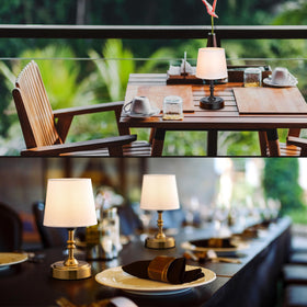 Seraph mini patio table ambient light for outdoor dining and evenings