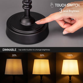 Seraph mini displaying three brightness levels for versatile room lighting