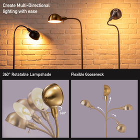 O'Bright Nova gooseneck allows precise task lighting for reading or work.
