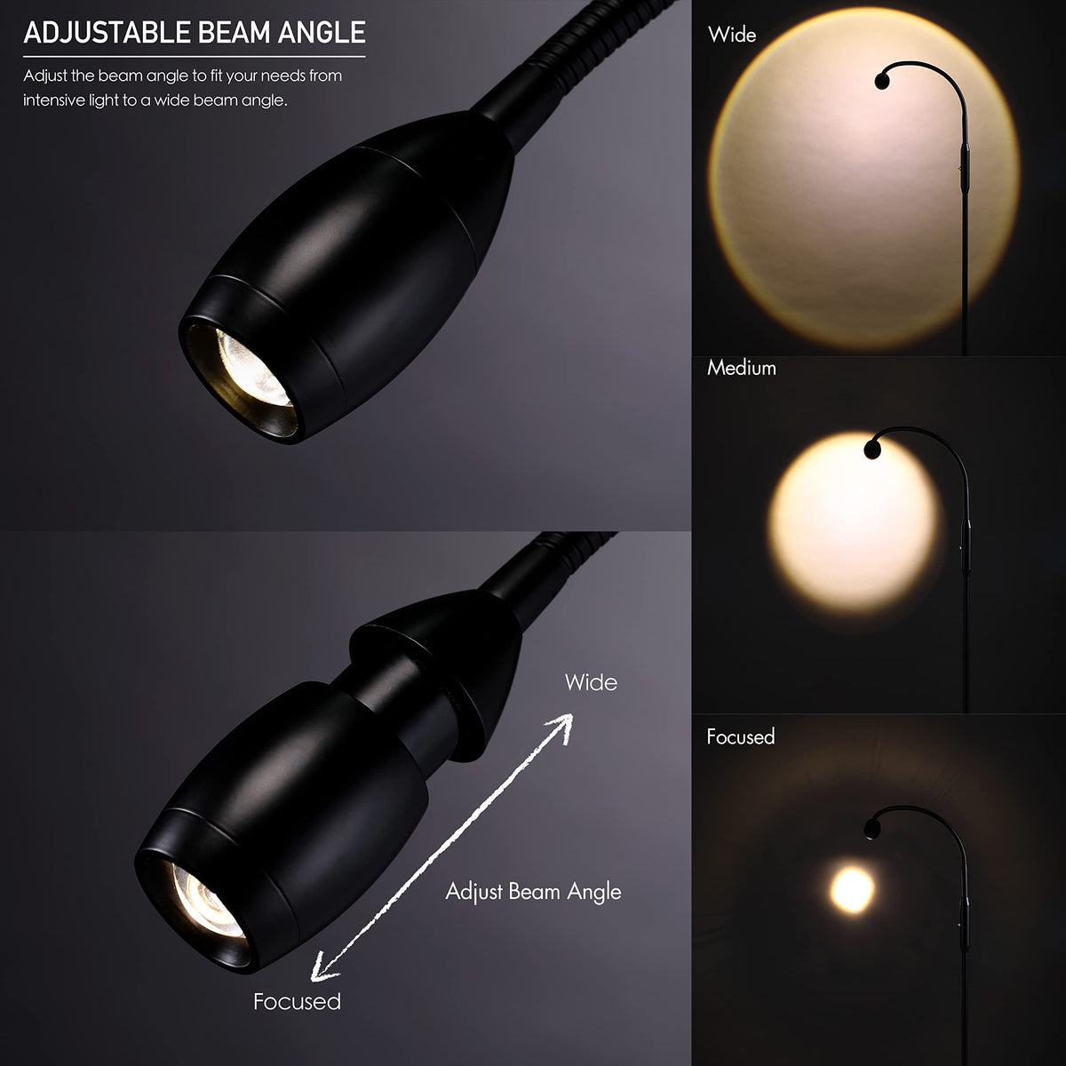 O’Bright Ray flexible gooseneck directs light where you need it.