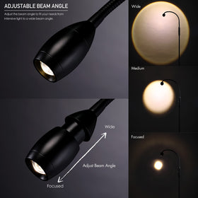 O’Bright Ray flexible gooseneck directs light where you need it.